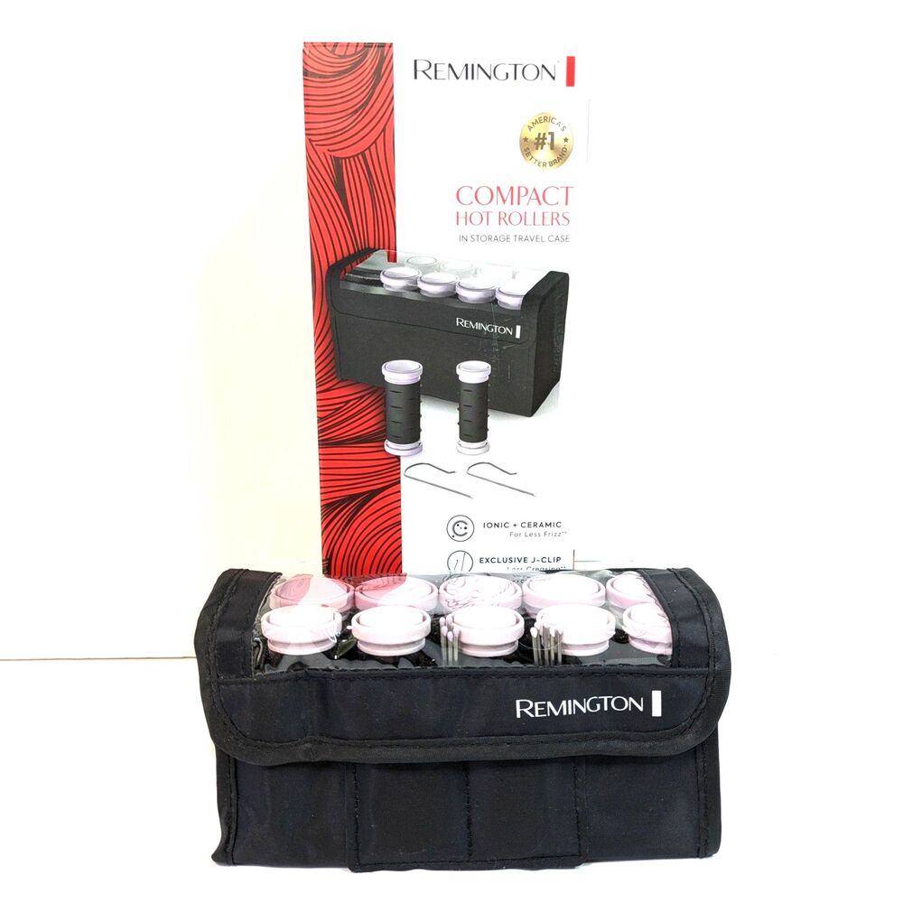 Remington Ionic Ceramic Hot Rollers H1015 Compact Travel Size with Storage Case